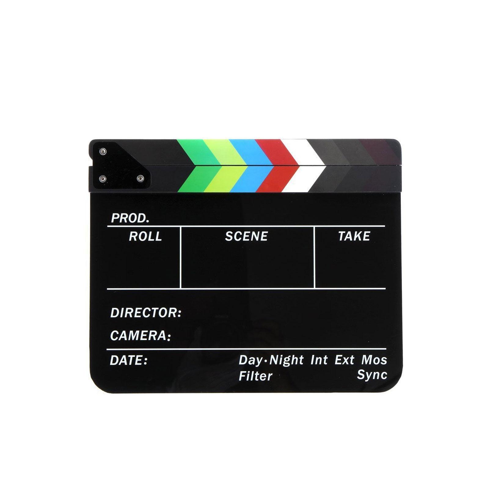 Professional Acrylic Clapperboard with Magnetic Film Slate Chalkboard Whiteboard Design for Movie Photography Video Photo
Professional Acrylic Clapperboard with Magnetic Film Slate Chalkboard Whiteboard Design for Movie Photography Video Photo