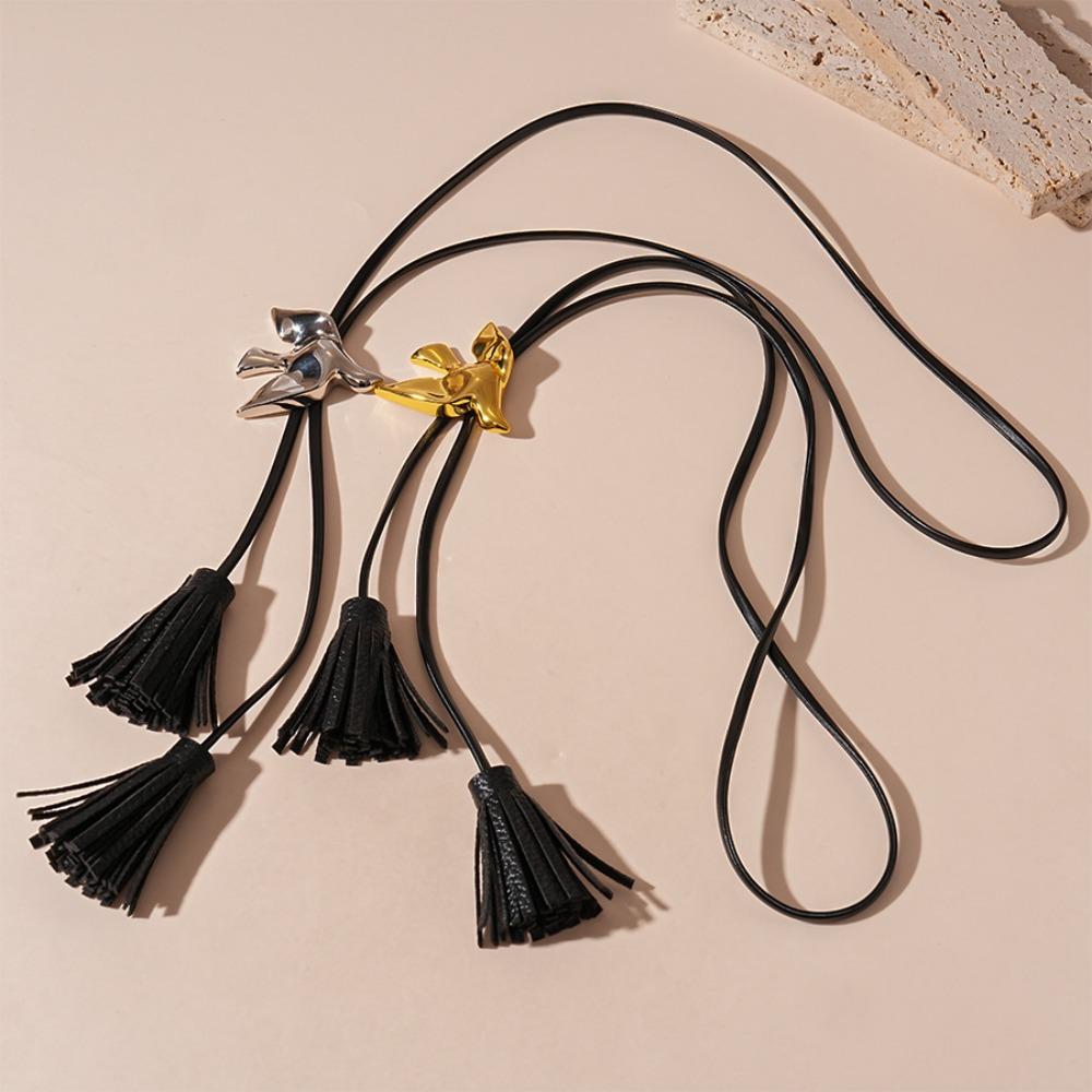 Silver Tassel Adjustable Necklace Cowboy Style PU Leather Necklace Luxury Bird Necklace Decoration золотий
Silver Tassel Adjustable Necklace Cowboy Style PU Leather Necklace Luxury Bird Necklace Decoration золотий