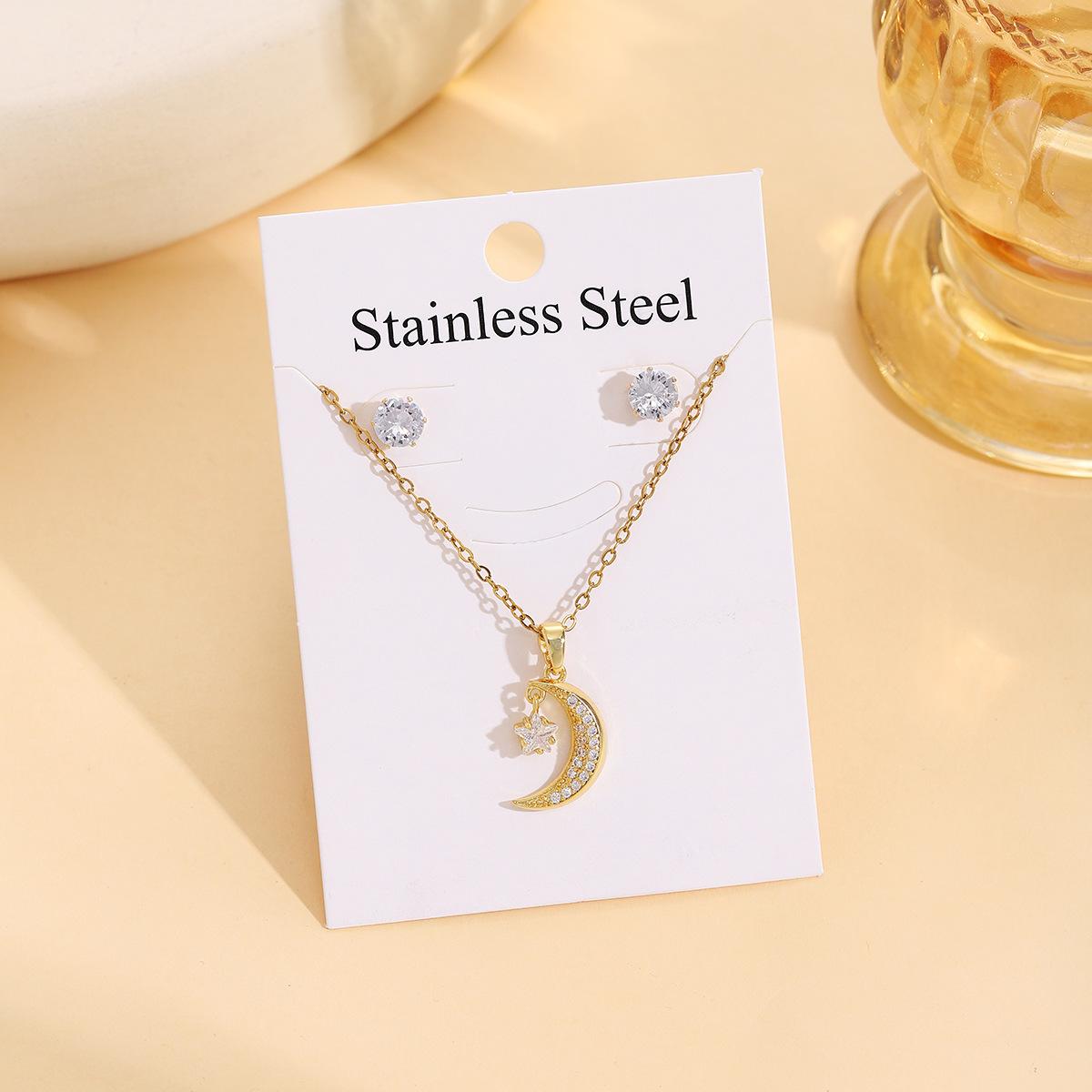 Fashion Mother S Day Necklace Set Moon Butterfly Niche Light Luxury Pendant Design Butterfly Stud Earrings Clavicle Chain
Fashion Mother S Day Necklace Set Moon Butterfly Niche Light Luxury Pendant Design Butterfly Stud Earrings Clavicle Chain
