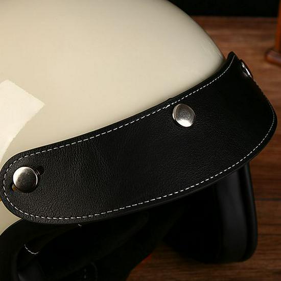 Retro Leather Visor Three-Quarter Helmet with Sun and Rain Visor Small Brim чёрный
Retro Leather Visor Three-Quarter Helmet with Sun and Rain Visor Small Brim чёрный