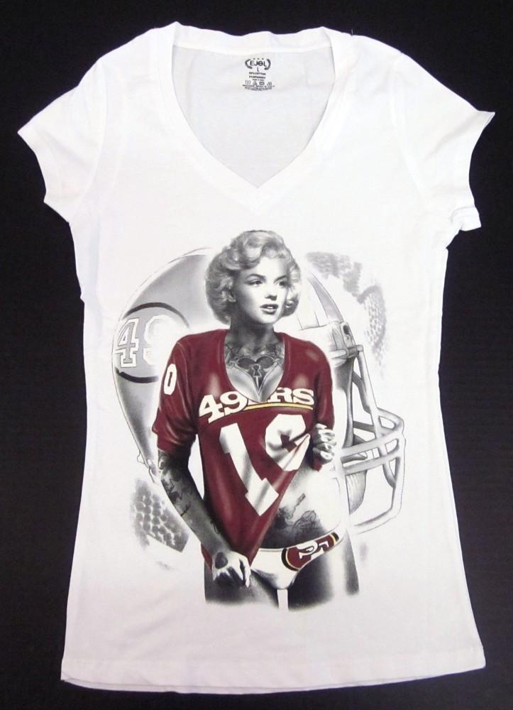 MARILYN MONROE V-Neck T-shirt SF San Francisco 49ers Tee JUNIORS White New Unisex T-Shirt XXXL
MARILYN MONROE V-Neck T-shirt SF San Francisco 49ers Tee JUNIORS White New Unisex T-Shirt XXXL
