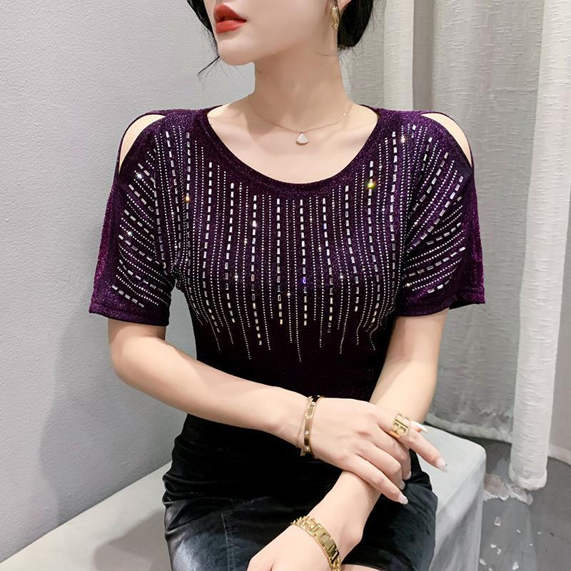 Лето 2023 года, прочная облегающая блузка с открытыми плечами и коротким рукавом, модная 3XL фиолетовый
Лето 2023 года, прочная облегающая блузка с открытыми плечами и коротким рукавом, модная 3XL фиолетовый