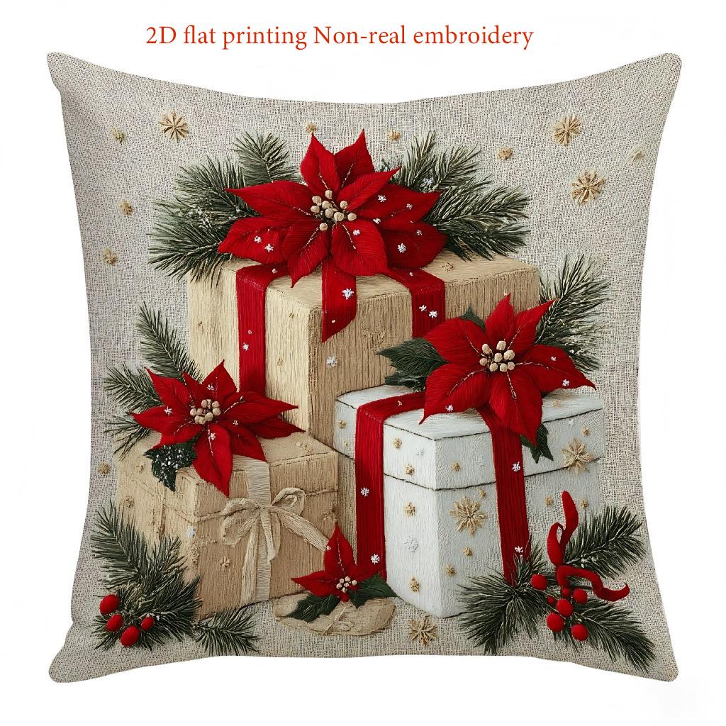 Christmas Pillows with Santa Wreath Bell and Gift Patterns Polyester Pillowcase, Sofa Decorative Cushion Cov Headboard Pillow 45x45cm
Christmas Pillows with Santa Wreath Bell and Gift Patterns Polyester Pillowcase, Sofa Decorative Cushion Cov Headboard Pillow 45x45cm