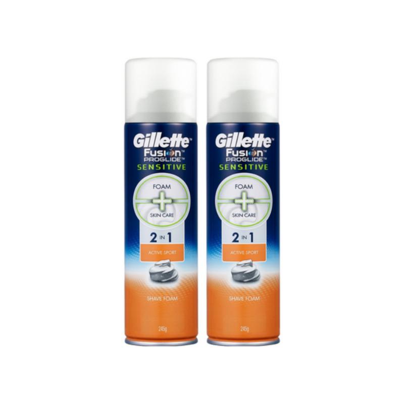 Пена для бритья Gillette Fusion ProGlide Sensitive 2-в-1 Active Sport (245 г × 2 шт.)
Пена для бритья Gillette Fusion ProGlide Sensitive 2-в-1 Active Sport (245 г × 2 шт.)
