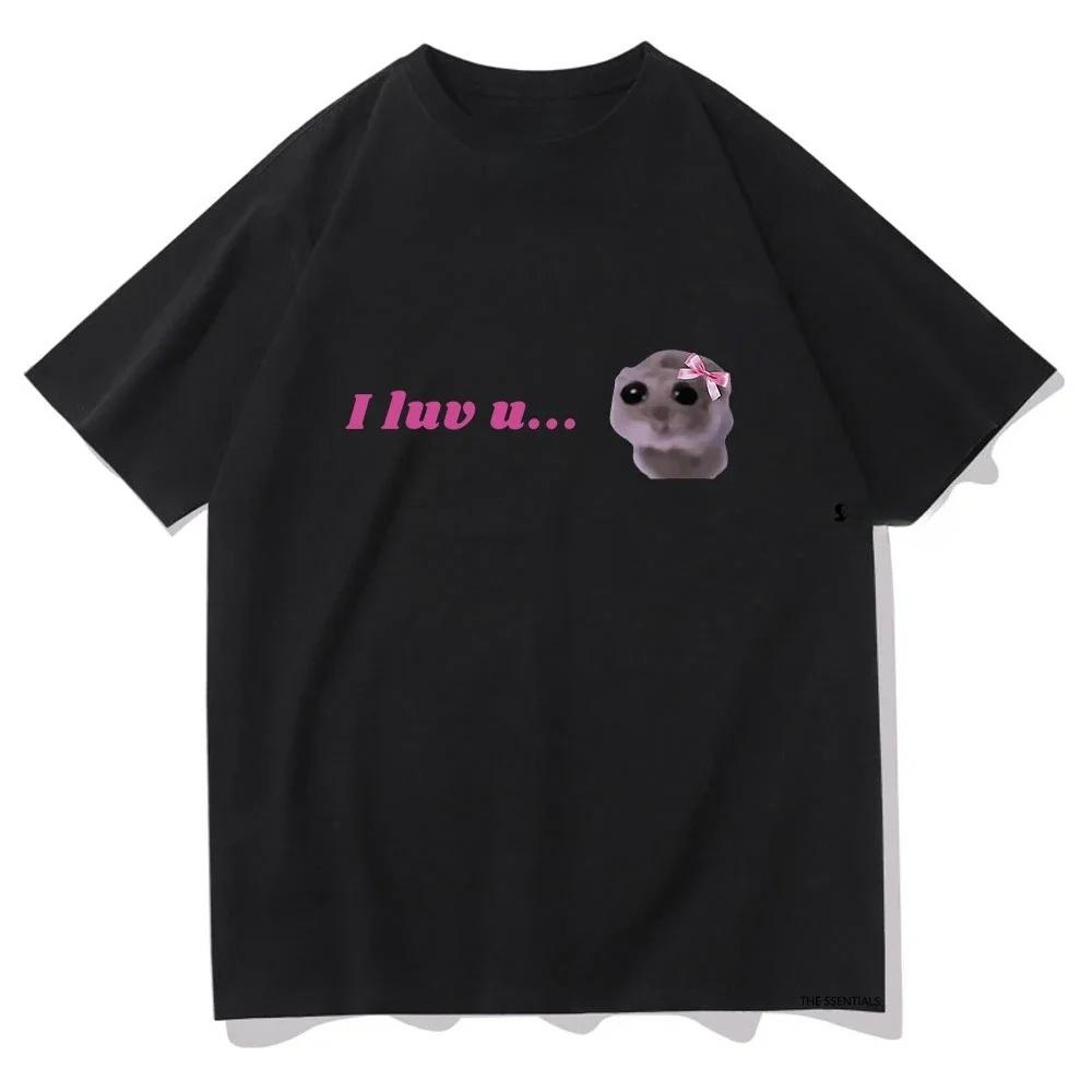 I Love U Sad Hamster T Shirts Funny Kawaii Printed Women Clothing Harajuku Aesthetic Tshirt Vintage Streetwear Clothing S
I Love U Sad Hamster T Shirts Funny Kawaii Printed Women Clothing Harajuku Aesthetic Tshirt Vintage Streetwear Clothing S