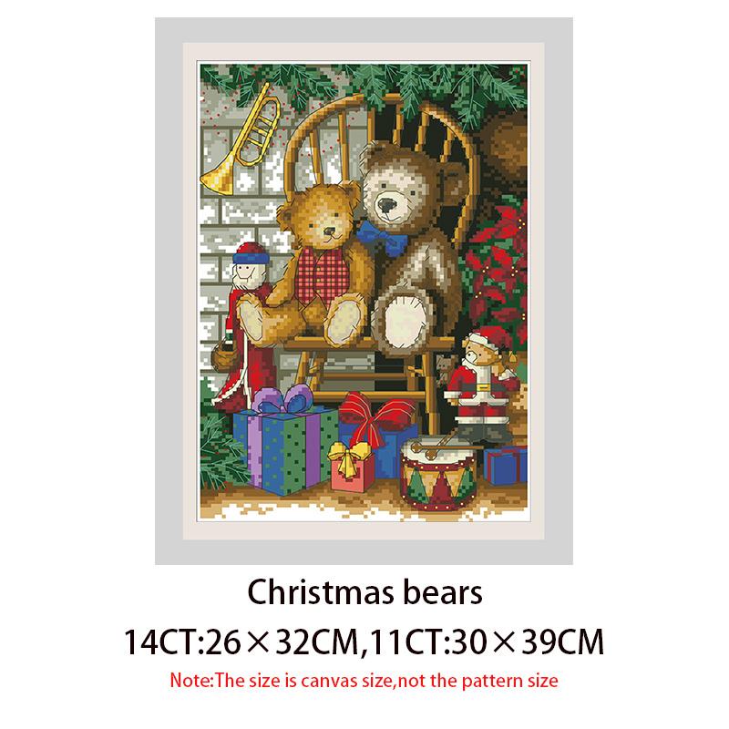 Counted Cross Stitch Kit Christmas Bear Embroidery Painting Needlework Sets 11CT 14CT Unprinted Canvas Diy Craft Home Decoration 14CT Blank Canvas белый
Counted Cross Stitch Kit Christmas Bear Embroidery Painting Needlework Sets 11CT 14CT Unprinted Canvas Diy Craft Home Decoration 14CT Blank Canvas белый