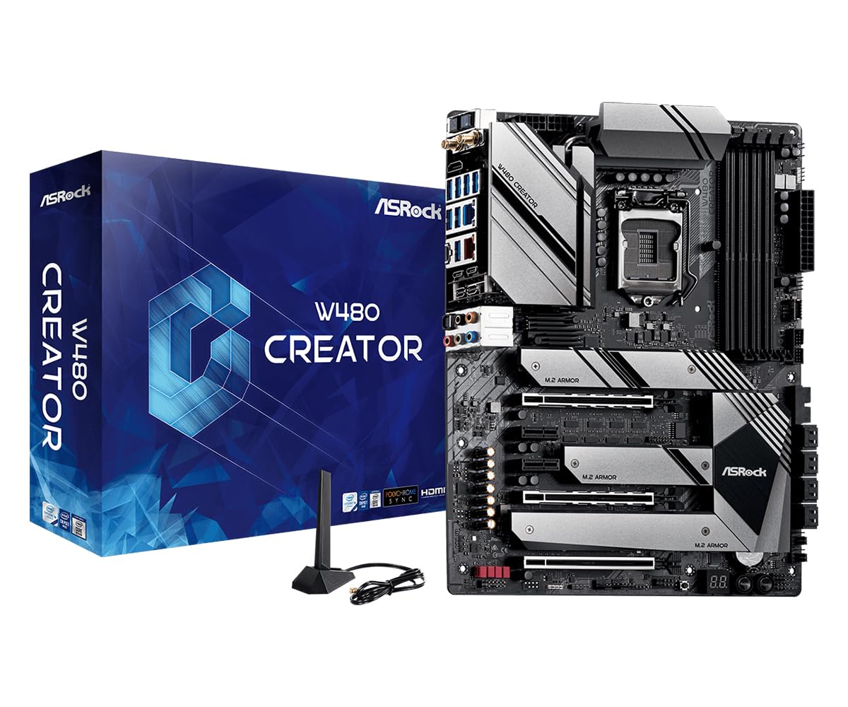 Материнська плата ASRock W480 CREATOR з процесором Intel Quad WiFi LGA1200/ W480/ DDR4/ CrossFireX/ SATA3 та USB 3.2/ M.2/ та Bluetooth/ATX.
Материнська плата ASRock W480 CREATOR з процесором Intel Quad WiFi LGA1200/ W480/ DDR4/ CrossFireX/ SATA3 та USB 3.2/ M.2/ та Bluetooth/ATX.