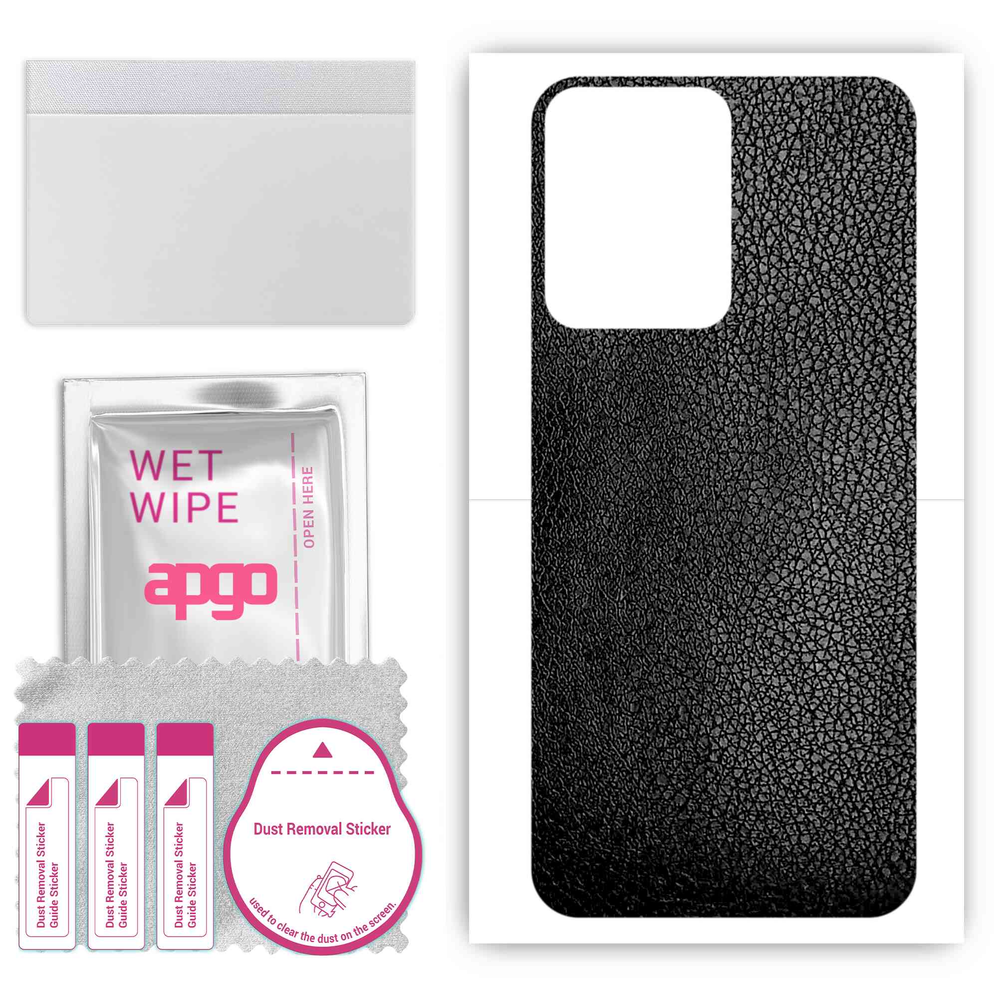 apgo Protective Skin Sticker for the back compatible with Vivo Y77E T1, Wrap Film, Foil, Vinyl - Pattern Black Leather
apgo Protective Skin Sticker for the back compatible with Vivo Y77E T1, Wrap Film, Foil, Vinyl - Pattern Black Leather