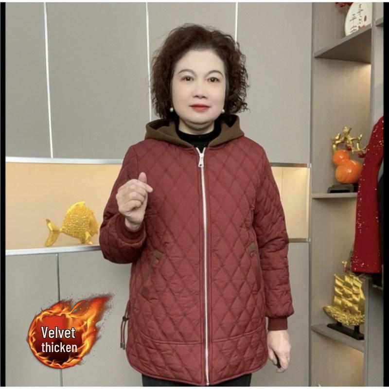 Winter 2024 Fleece-Lined Hooded Cotton Jacket for Middle-aged and Elderly Women - Thick, Warm, Diamond-Quilted Mother s Coat 3XL (120-130 kg)
Winter 2024 Fleece-Lined Hooded Cotton Jacket for Middle-aged and Elderly Women - Thick, Warm, Diamond-Quilted Mother s Coat 3XL (120-130 kg)
