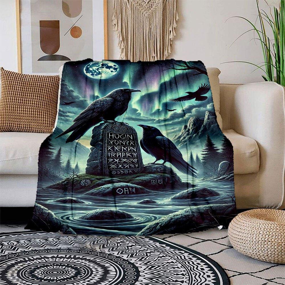 Midnight Mystique: Raven Statue with Norse Runes - Perfect for Fantasy Enthusiasts Blanket Flannel Throw Blanket for Sofa, Bed, Travel, Cam 150x180cm
Midnight Mystique: Raven Statue with Norse Runes - Perfect for Fantasy Enthusiasts Blanket Flannel Throw Blanket for Sofa, Bed, Travel, Cam 150x180cm