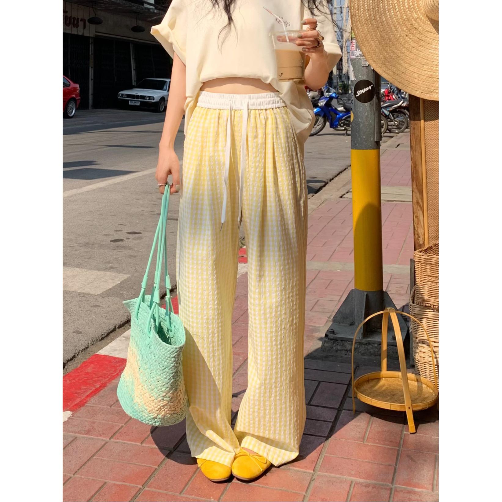 2025 Pink & Blue Check Wide Leg Drawstring Pants - Summer Casual Loose Fit S (80-95 lbs)
2025 Pink & Blue Check Wide Leg Drawstring Pants - Summer Casual Loose Fit S (80-95 lbs)