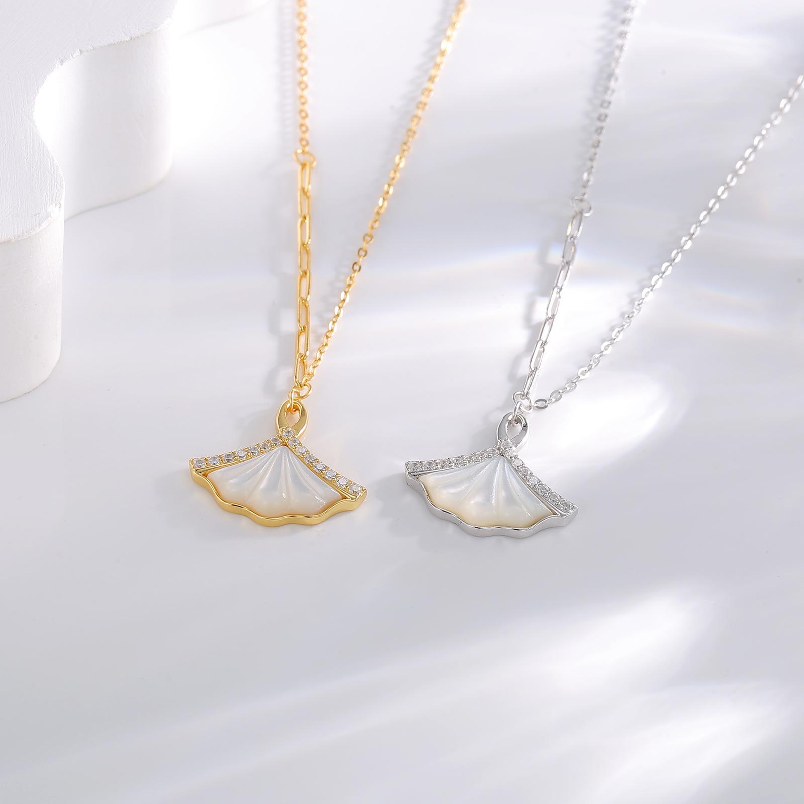 Дизайн, срібло 925 проби, довічне біле рябчикове намисто з підвіскою, світлий розкішний ланцюжок AB, жіночий ланцюжок з ключицею з листя гінкго 925 Silver золотий 
Дизайн, срібло 925 проби, довічне біле рябчикове намисто з підвіскою, світлий розкішний ланцюжок AB, жіночий ланцюжок з ключицею з листя гінкго 925 Silver золотий