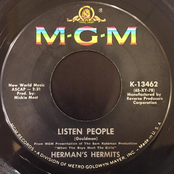 7-дюймовая пластинка HERMANS HERMITS Listen People K13462 MGM Records 1966 США Рок Б/у
7-дюймовая пластинка HERMANS HERMITS Listen People K13462 MGM Records 1966 США Рок Б/у