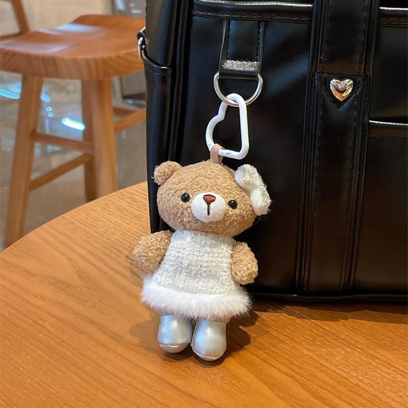 Cute Cartoon Little Bear Plush Keychain Kawaii Soft Stuffed Doll Keyring Pendant Bag Hanging Decoration Couple Key Holder Gifts
Cute Cartoon Little Bear Plush Keychain Kawaii Soft Stuffed Doll Keyring Pendant Bag Hanging Decoration Couple Key Holder Gifts
