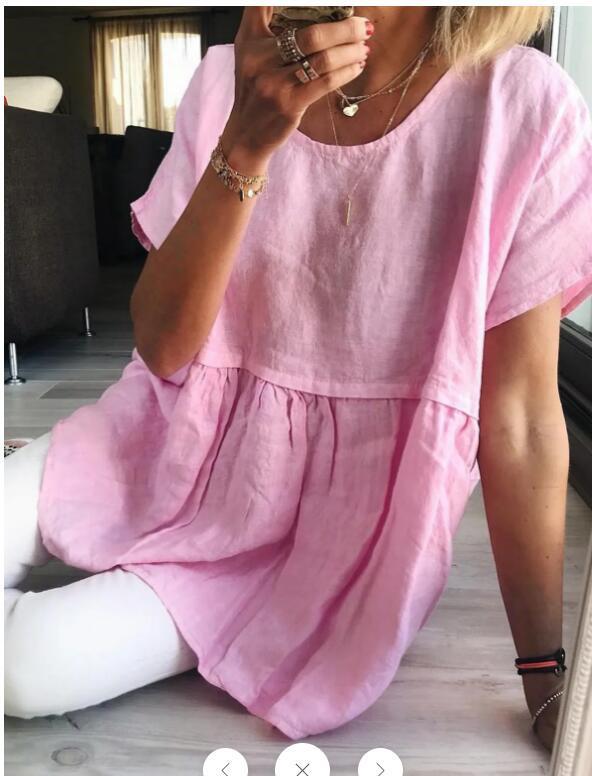European & American Retro Slimming Short-Sleeve Summer Dress for Women L рожевий
European & American Retro Slimming Short-Sleeve Summer Dress for Women L рожевий