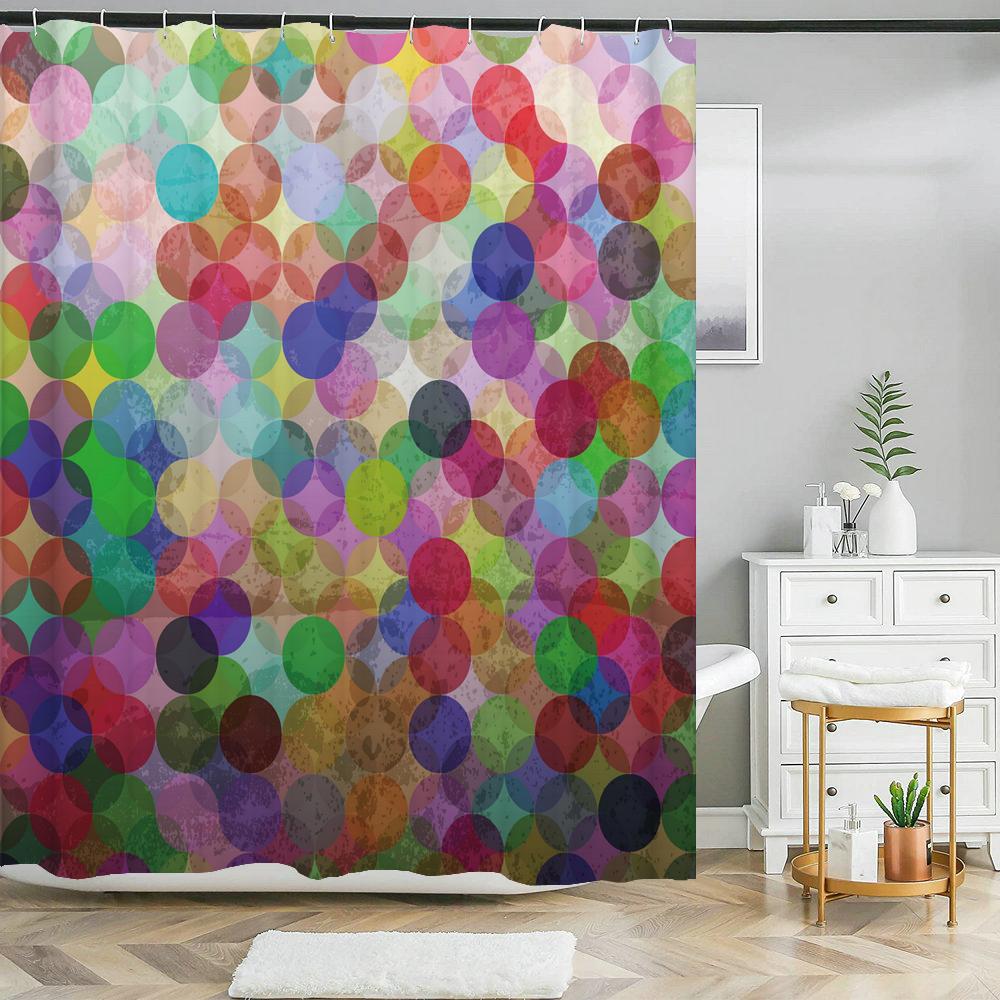 Colorful Stripes Geometric Pattern Shower Curtain Waterproof Bathroom Curtains With Hooks Modern Abstract Curtain Bath Accessory W60H190(CM)-1 Pcs
Colorful Stripes Geometric Pattern Shower Curtain Waterproof Bathroom Curtains With Hooks Modern Abstract Curtain Bath Accessory W60H190(CM)-1 Pcs