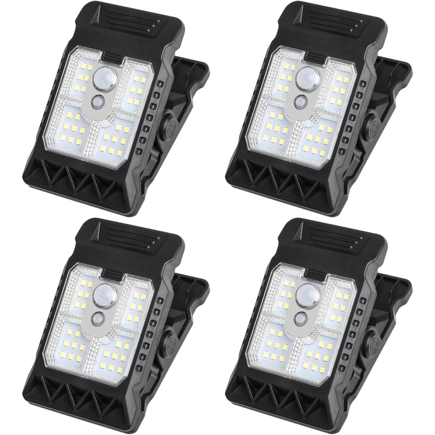 4Pcs Solar Clip Light with Motion Sensor, Portable Clip on Solar Lights Outdoor, Multifunctional LED Lamp for Garden, Home Light with Motion Sensor 4-Pack
4Pcs Solar Clip Light with Motion Sensor, Portable Clip on Solar Lights Outdoor, Multifunctional LED Lamp for Garden, Home Light with Motion Sensor 4-Pack