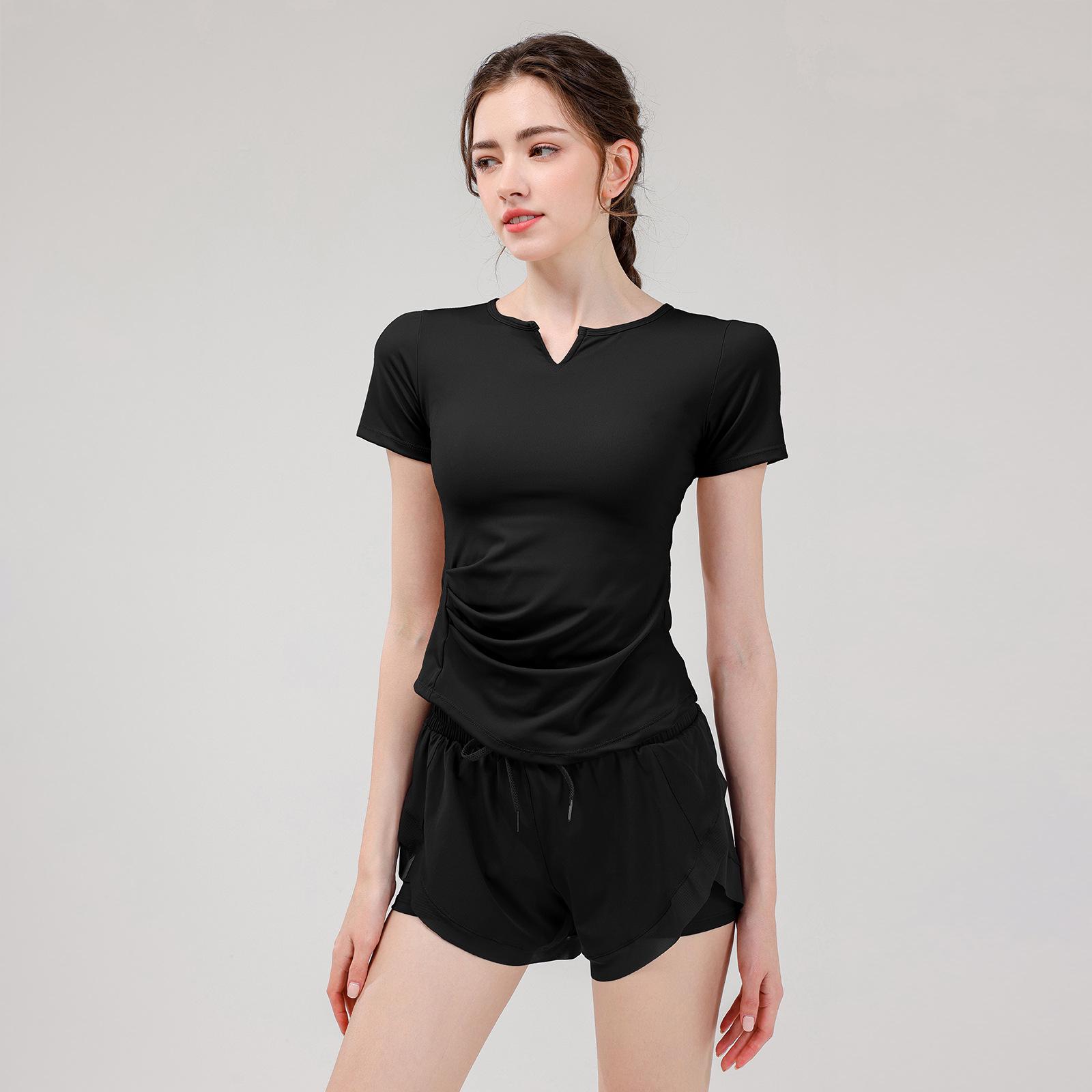 Женский быстросохнущий модный костюм для йоги с коротким рукавом Small чёрный
Женский быстросохнущий модный костюм для йоги с коротким рукавом Small чёрный