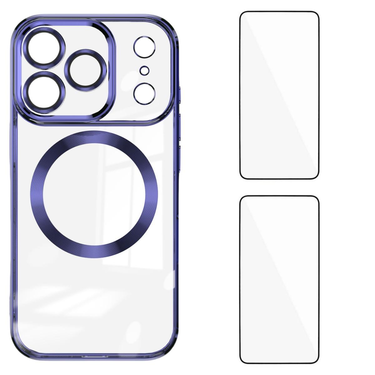 For iPhone 17 Pro Max Magnetic Case WANLONFENG WX Series TPU Phone Cover with 2Pcs Screen Film/Lens Film Purple
For iPhone 17 Pro Max Magnetic Case WANLONFENG WX Series TPU Phone Cover with 2Pcs Screen Film/Lens Film Purple