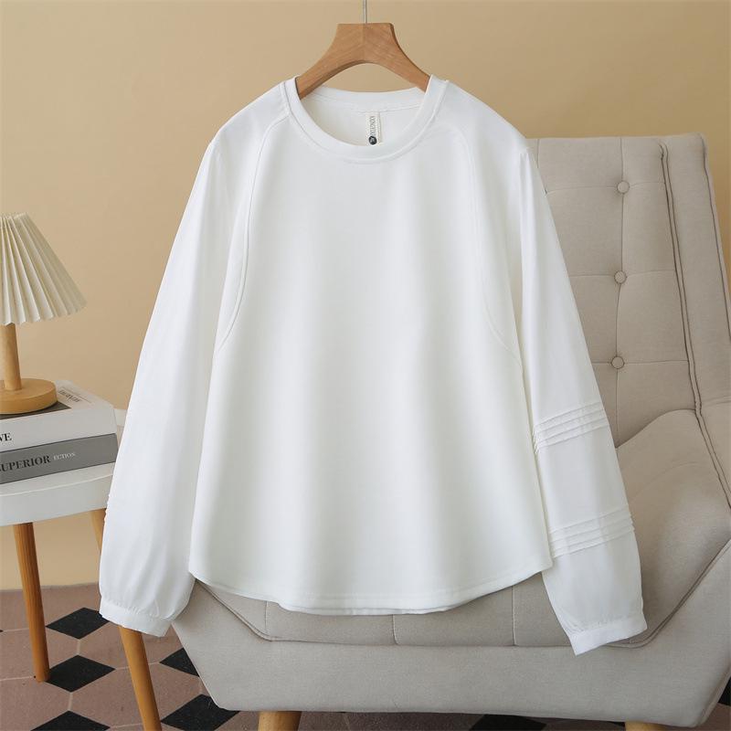 Spring 2026 Plus Size Pleated Long Sleeve Women s Patchwork Hoodie for Chubby Girls, Round Neck Base Layer Top 2XL білий
Spring 2026 Plus Size Pleated Long Sleeve Women s Patchwork Hoodie for Chubby Girls, Round Neck Base Layer Top 2XL білий