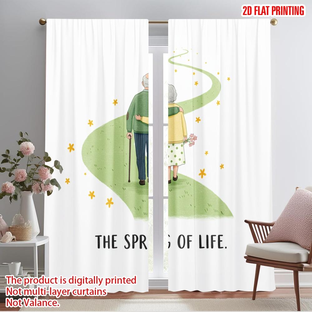 2pcs 2D flat printing Window Drapes Elderly Couple Spring Life 100% Polyester Without Electricity Party Decorations for 52.50×116.00 CM 2pcs
2pcs 2D flat printing Window Drapes Elderly Couple Spring Life 100% Polyester Without Electricity Party Decorations for 52.50×116.00 CM 2pcs