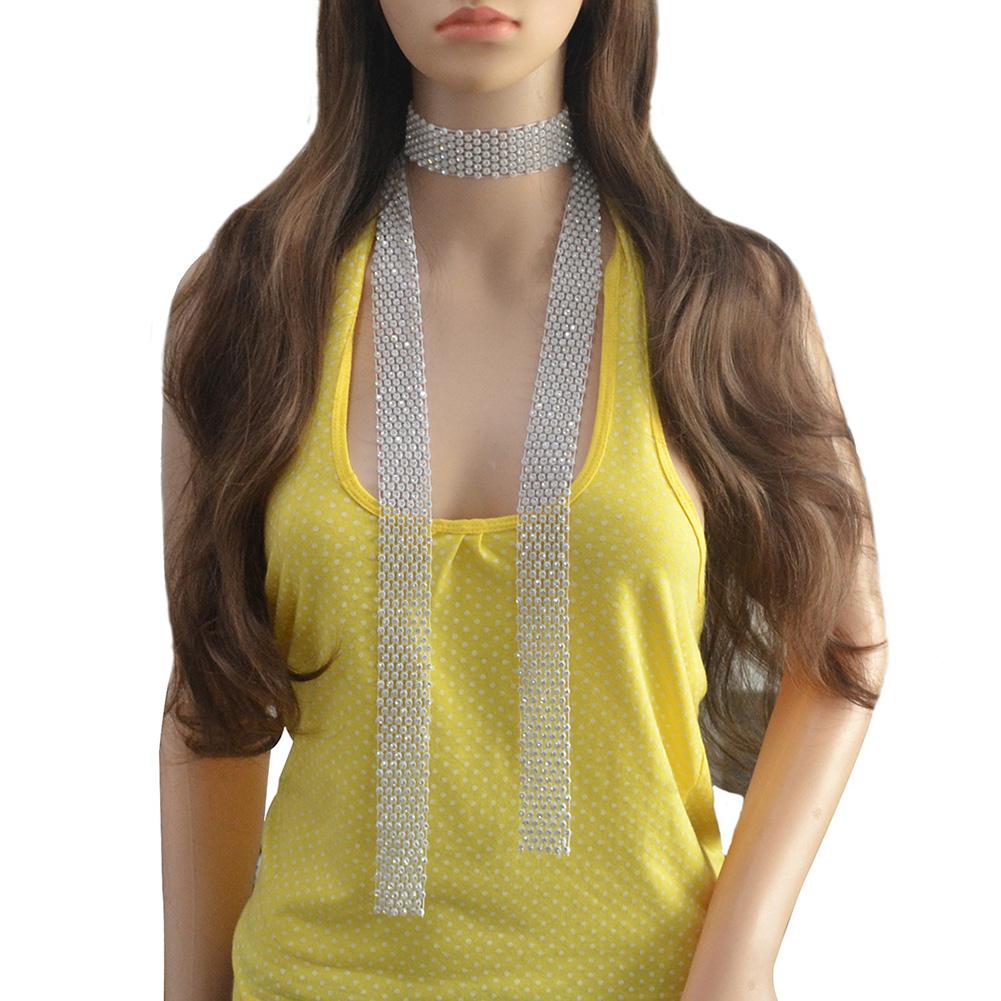 Women Fashion Full Clear Rhinestone Long Scarf Sweater Neckerchief Ornament white #1
Women Fashion Full Clear Rhinestone Long Scarf Sweater Neckerchief Ornament white #1