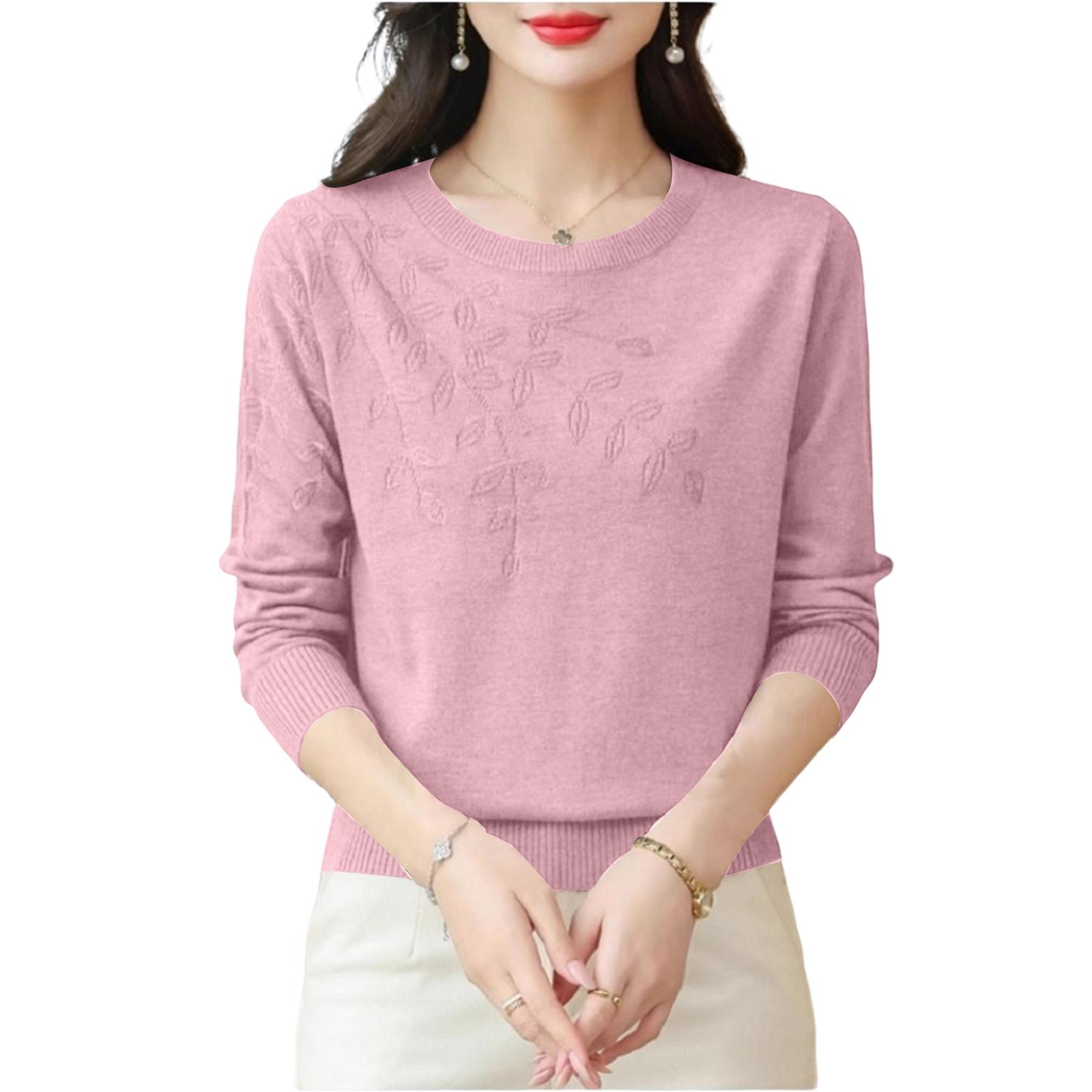 Женский вышитый топ-основа с круглым вырезом, модный и стильный свитер с длинным рукавом, омолаживающий, однотонный One Size розовый
Женский вышитый топ-основа с круглым вырезом, модный и стильный свитер с длинным рукавом, омолаживающий, однотонный One Size розовый