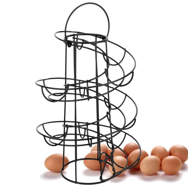 Metal Egg Storage Rack 24 Eggs Holder Stand Kitchen Countertop Organiser Shelf Home Kitchen Supplies Spiral Roller Rack чорний
Metal Egg Storage Rack 24 Eggs Holder Stand Kitchen Countertop Organiser Shelf Home Kitchen Supplies Spiral Roller Rack чорний