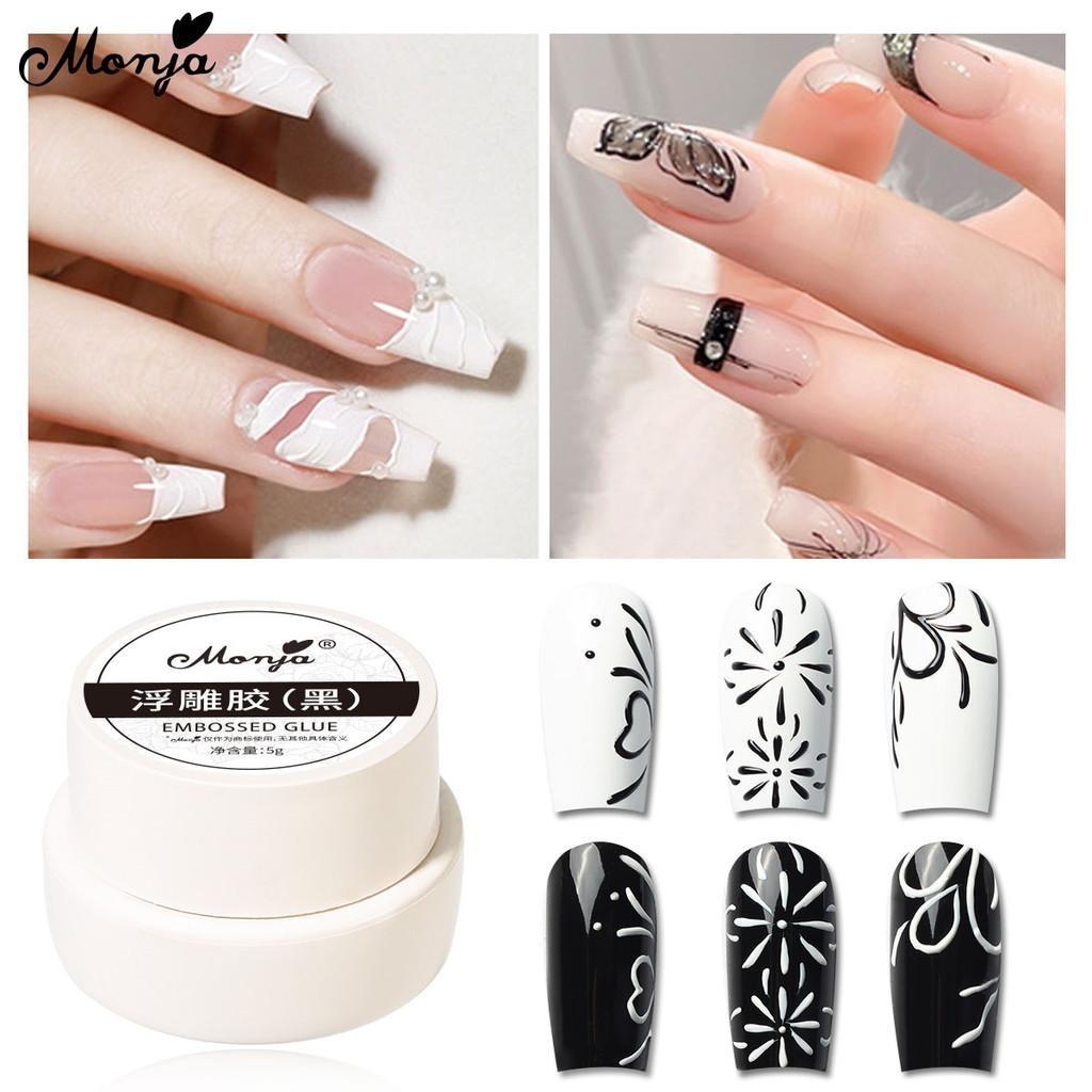 Monja 5ml 3D Embossed UV Gel Floral Sculpture Painting Nail Gels Painted No-wipe Nail Art Plaster Gypsum Drawing Lamp Cure Polish Manicure Design
Monja 5ml 3D Embossed UV Gel Floral Sculpture Painting Nail Gels Painted No-wipe Nail Art Plaster Gypsum Drawing Lamp Cure Polish Manicure Design
