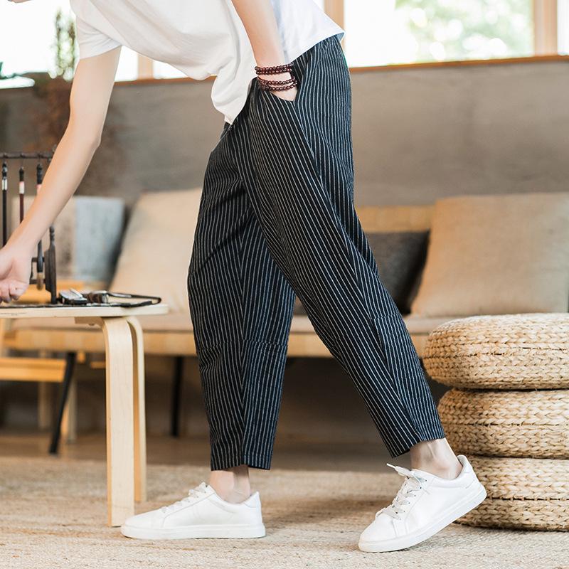 Chinese Style Striped Cotton Linen Harem Pants - Casual & Versatile 4XL чорний
Chinese Style Striped Cotton Linen Harem Pants - Casual & Versatile 4XL чорний