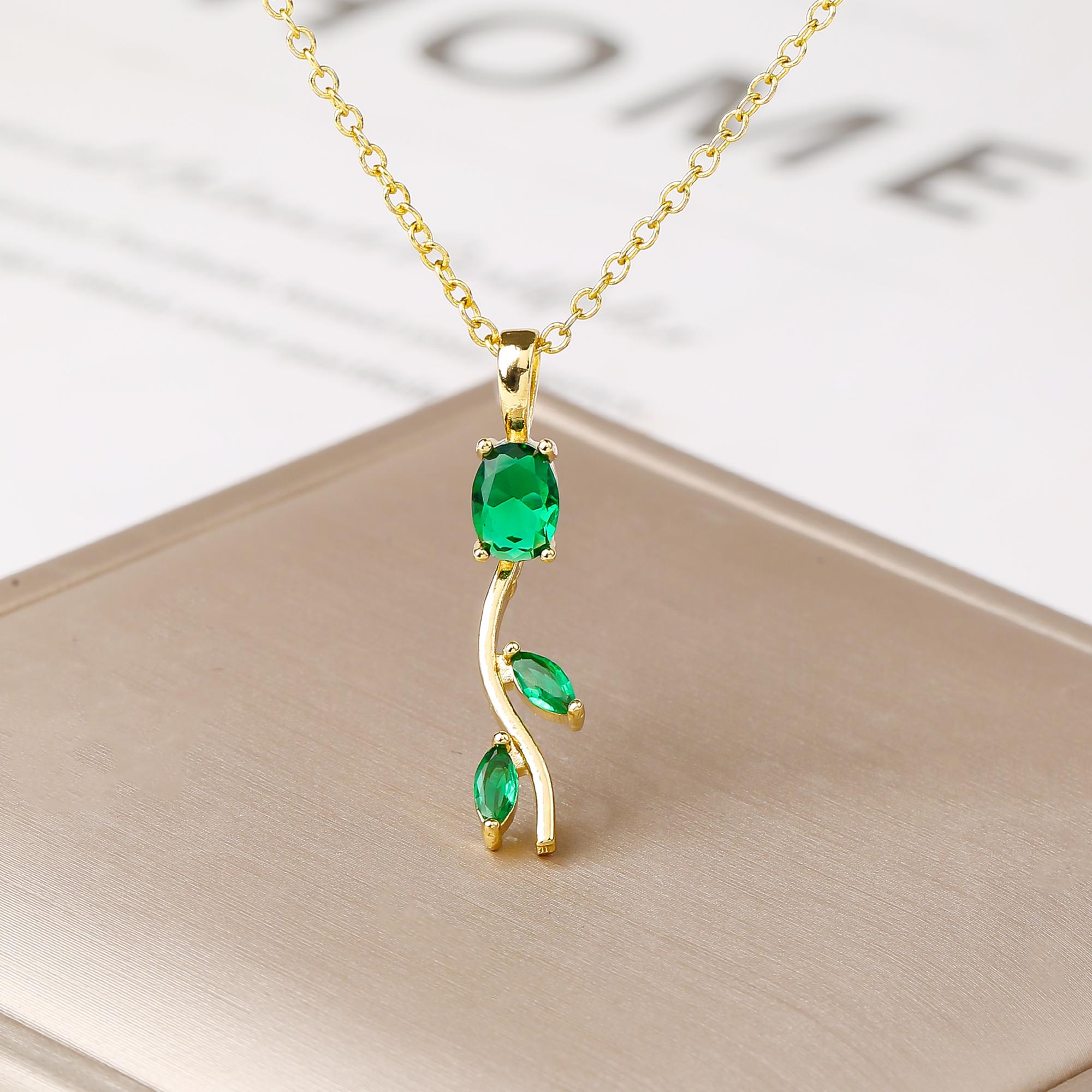 Hot-Selling Gold-Plated Branch Rose Flower Zirconia Pendant Necklace Luxury for Women Girls New Trend Daily Party Zircon Gift
Hot-Selling Gold-Plated Branch Rose Flower Zirconia Pendant Necklace Luxury for Women Girls New Trend Daily Party Zircon Gift