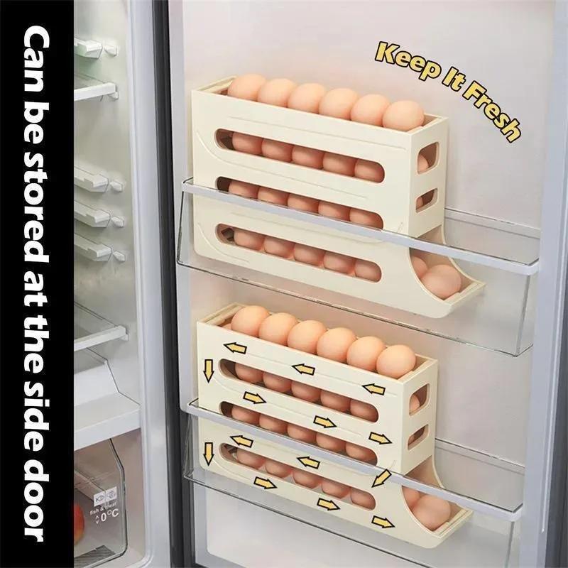 Refrigerator Eggs Storage Box Rolling Kitchen Container Eggs Rolling Rack Home Large Capacity Refrigerator Eggs Organizer Holder
Refrigerator Eggs Storage Box Rolling Kitchen Container Eggs Rolling Rack Home Large Capacity Refrigerator Eggs Organizer Holder