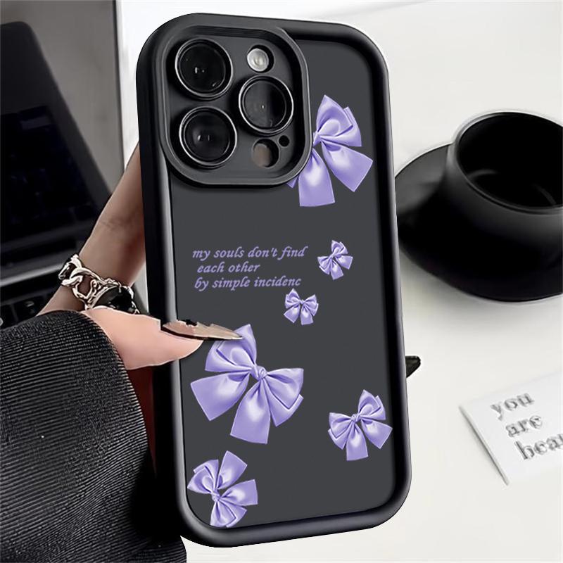 Мягкий чехол для телефона из ТПУ с принтом фиолетового банта для iPhone 16 Pro Max 15 Pro 14 13 12 11 XR XS 8 7, защита объектива, противоударный матовый бампер iPhone 16 чёрный
Мягкий чехол для телефона из ТПУ с принтом фиолетового банта для iPhone 16 Pro Max 15 Pro 14 13 12 11 XR XS 8 7, защита объектива, противоударный матовый бампер iPhone 16 чёрный
