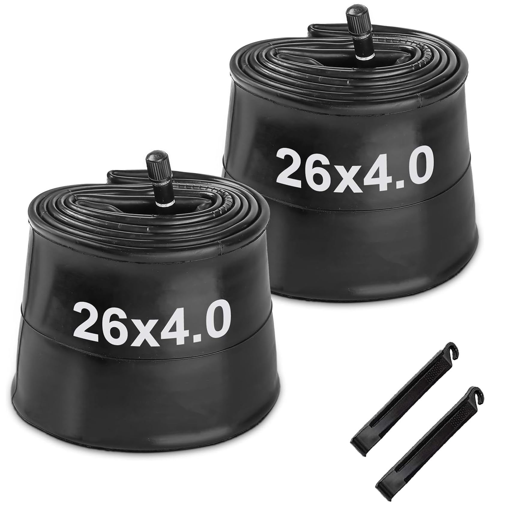 MOHEGIA Set of 2 Fat Tire Tubes: 26x4.0 Electric Bicycle Inner Tubes - Foldable Replacement for E-Bike Fat Tires - 32mm Schrader Valves, Two Tire Lev
MOHEGIA Set of 2 Fat Tire Tubes: 26x4.0 Electric Bicycle Inner Tubes - Foldable Replacement for E-Bike Fat Tires - 32mm Schrader Valves, Two Tire Lev