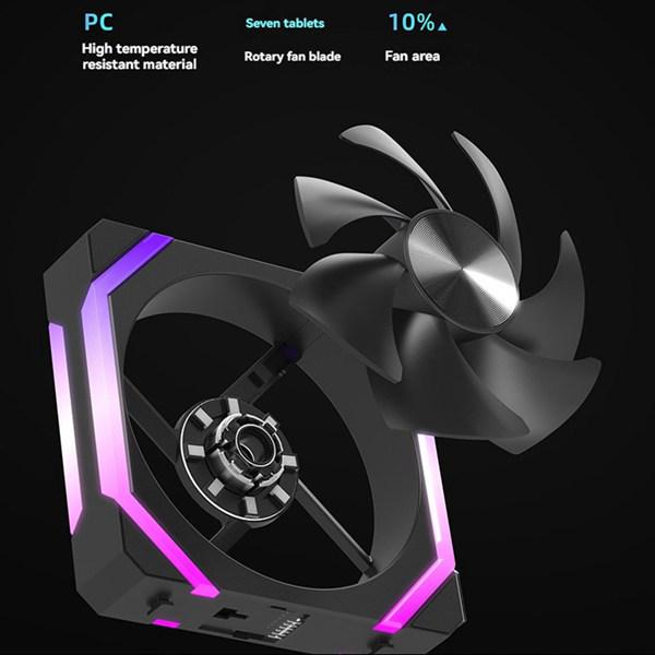 Phantom Realm Pro Desktop PC ARGB Case Fan, 5V 3-Pin, Black Other
Phantom Realm Pro Desktop PC ARGB Case Fan, 5V 3-Pin, Black Other