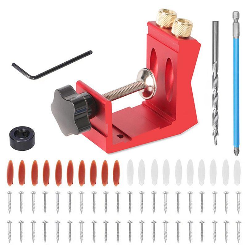 AEE4-45Pcs Hole Jig Kit Dowel Drill Joinery Screw Kit Carpenters Wood Woodwork Guides Joint Angle Tool Carpentry Locator червоний
AEE4-45Pcs Hole Jig Kit Dowel Drill Joinery Screw Kit Carpenters Wood Woodwork Guides Joint Angle Tool Carpentry Locator червоний
