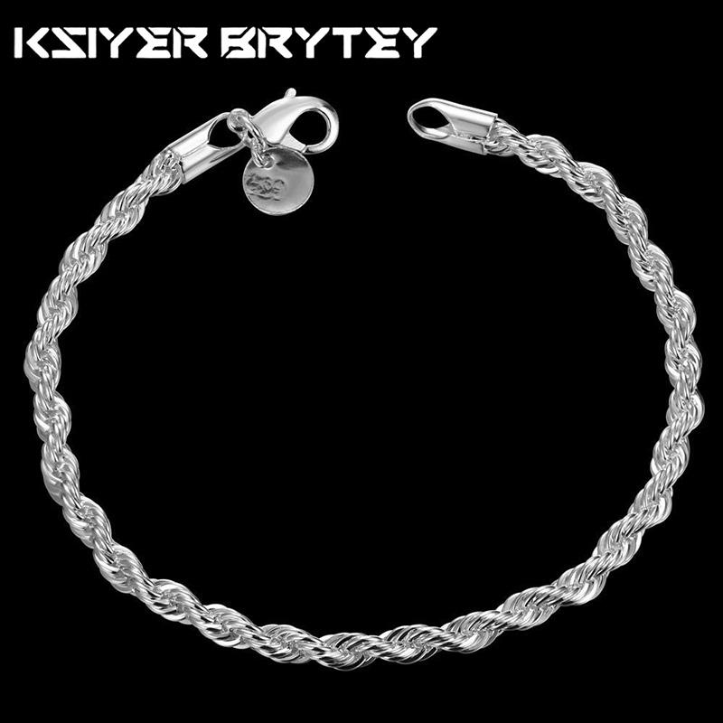 Серебро 925 пробы Классическая скрученная веревка Цепочка Браслеты для женщин Мода Вечеринка Свадебные аксессуары Ювелирные изделия Рождественские подарки
Серебро 925 пробы Классическая скрученная веревка Цепочка Браслеты для женщин Мода Вечеринка Свадебные аксессуары Ювелирные изделия Рождественские подарки