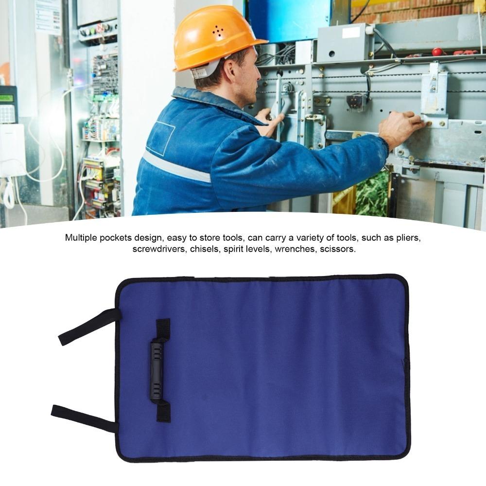 Portable Tool Roll Bag 22 Pockets Tool Pouch Organizer Durable Reel Type Tool Bag Electrician синій
Portable Tool Roll Bag 22 Pockets Tool Pouch Organizer Durable Reel Type Tool Bag Electrician синій