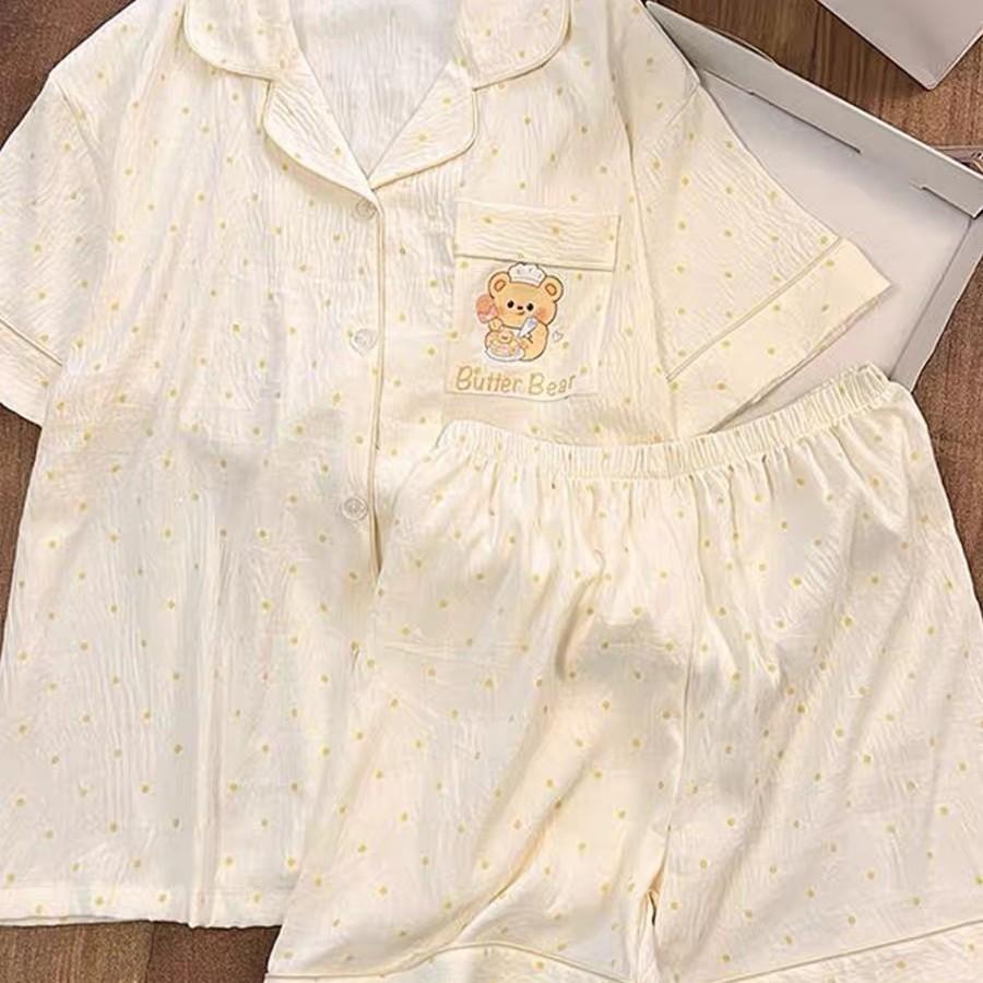 Japanese sweet polka dot butter cake pajamas women s summer short-sleeved shorts two-piece set soft cute princess style loungewear XXL
Japanese sweet polka dot butter cake pajamas women s summer short-sleeved shorts two-piece set soft cute princess style loungewear XXL