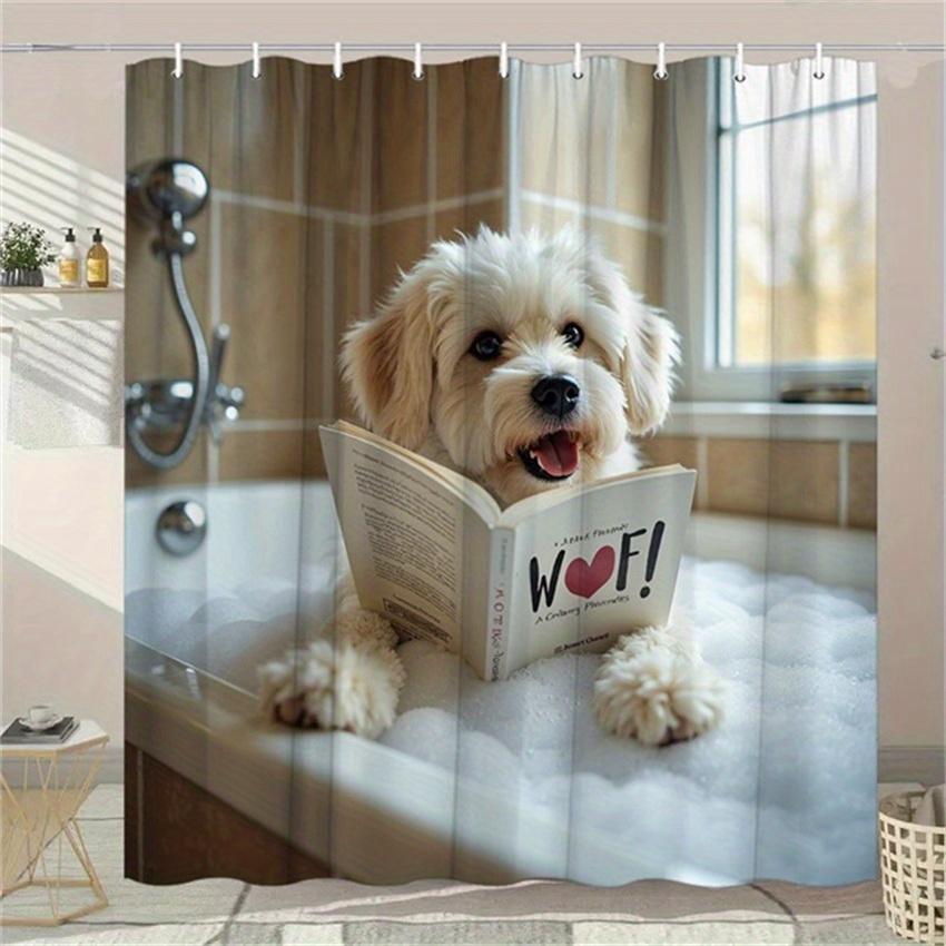 3D Cute Dog Reading Book Waterproof Shower Curtain For Kids Bathroom Decor Accessories With Fun And Educational Design W60H190(CM)-1 Pcs
3D Cute Dog Reading Book Waterproof Shower Curtain For Kids Bathroom Decor Accessories With Fun And Educational Design W60H190(CM)-1 Pcs