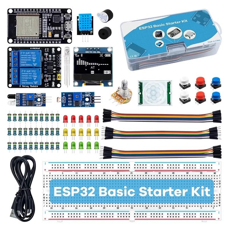 Базовий стартовий набір для ESP32 ESP-32S WIFI плати розробки для Arduino проекту навчальний набір з підручниками ESP32 набір з коробкою
Базовий стартовий набір для ESP32 ESP-32S WIFI плати розробки для Arduino проекту навчальний набір з підручниками ESP32 набір з коробкою