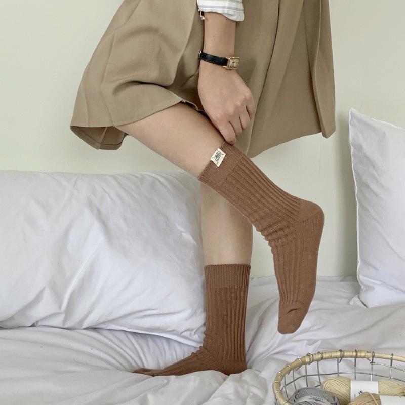 Thick Thread Cloth Label Solid Color Mid-Leg Socks Trendy Sports Wear Piles Of Socks Vintage Long Socks One size fits all кавовий
Thick Thread Cloth Label Solid Color Mid-Leg Socks Trendy Sports Wear Piles Of Socks Vintage Long Socks One size fits all кавовий