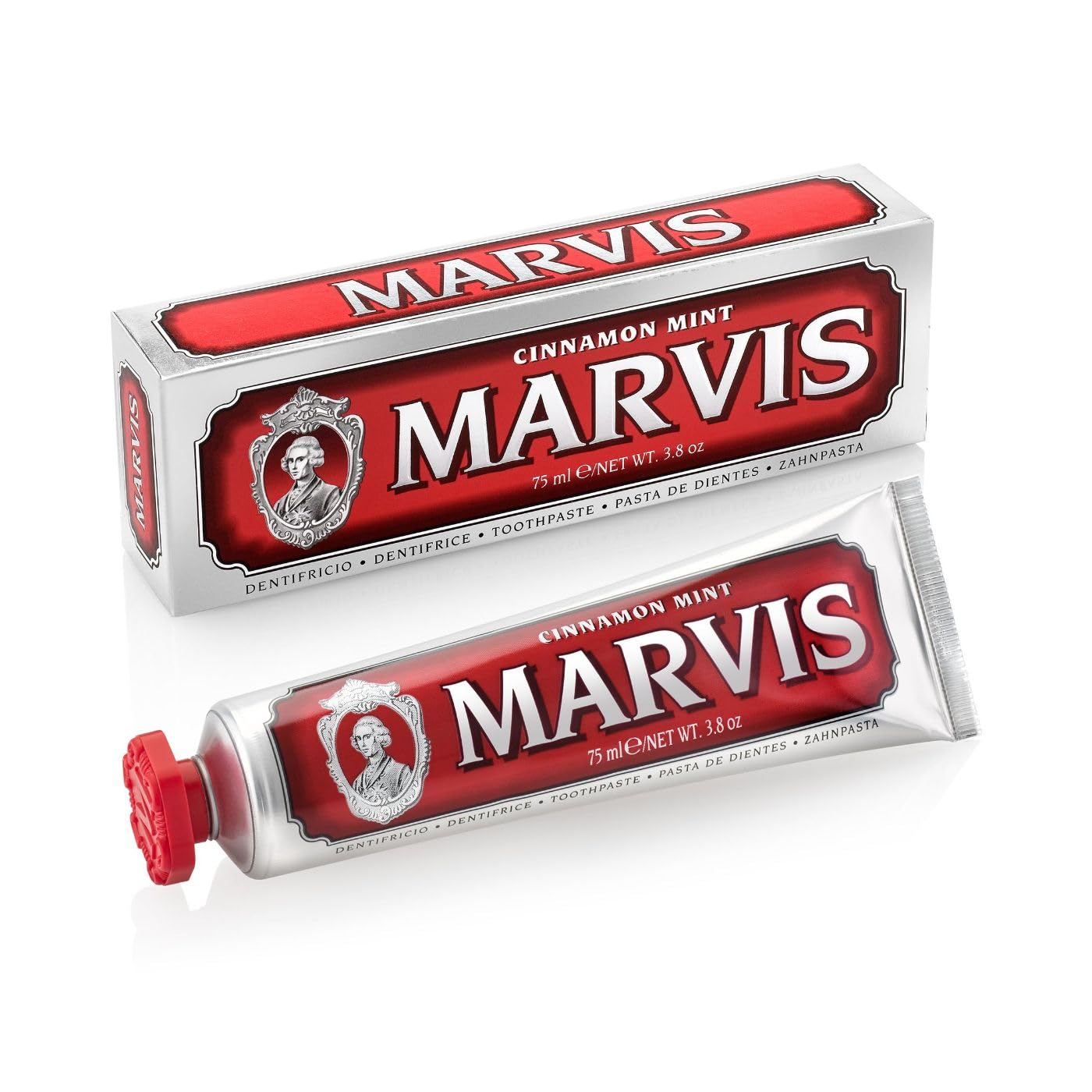Зубная паста MARVIS с корицей и мятой Гармония сладости и свежести, которая сделает вас зависимыми от вкуса корицы и мяты. Уход за полостью рта. Сделано в Италии, 75 мл.
Зубная паста MARVIS с корицей и мятой Гармония сладости и свежести, которая сделает вас зависимыми от вкуса корицы и мяты. Уход за полостью рта. Сделано в Италии, 75 мл.