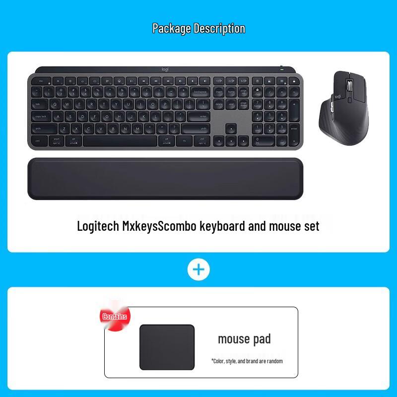 Logitech MX Keys S Combo Wireless Keyboard & Mouse Set with Mouse Pad
Logitech MX Keys S Combo Wireless Keyboard & Mouse Set with Mouse Pad
