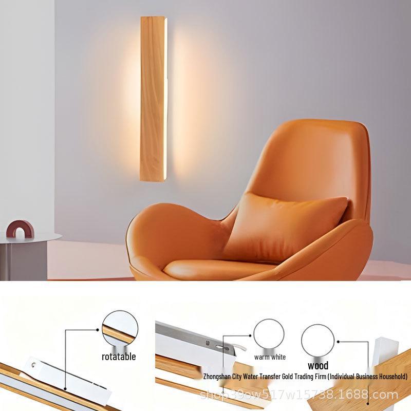 300° Rotating Wall Light: Solid Wood LED Bedroom & Bedside Up-Down Light, Modern Minimalist Design 5W Warm Light
300° Rotating Wall Light: Solid Wood LED Bedroom & Bedside Up-Down Light, Modern Minimalist Design 5W Warm Light