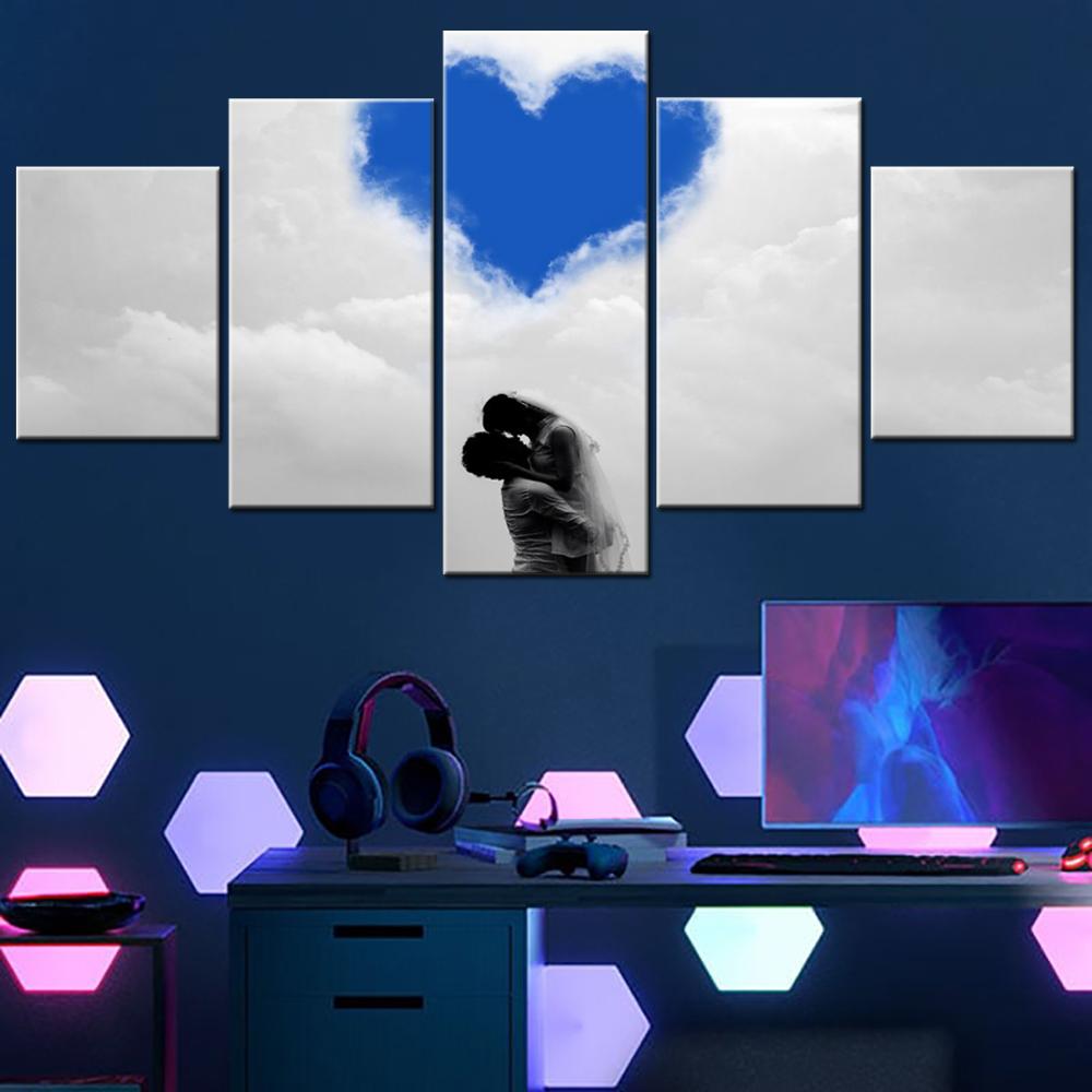 5 Piece Canvas Wall Arts Abstract Poster Painting Love Love couple Cloudy Sky Wallpaper Home Decor Picture For Living Room 20X35 20X45 20X55CM
5 Piece Canvas Wall Arts Abstract Poster Painting Love Love couple Cloudy Sky Wallpaper Home Decor Picture For Living Room 20X35 20X45 20X55CM