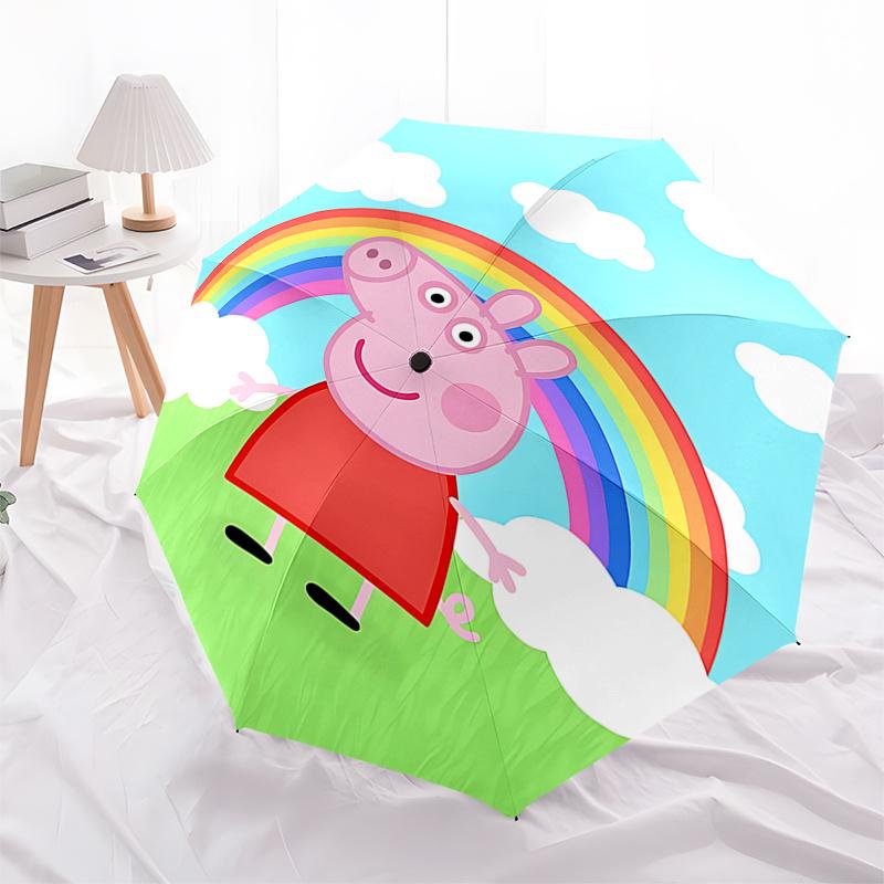 Peppa Pig Rainbow Automatic Opening/Closing Umbrella Portable 3 Fold Design with Iron Frame,for Fans and Travelers,Festive Gift Idea0104
Peppa Pig Rainbow Automatic Opening/Closing Umbrella Portable 3 Fold Design with Iron Frame,for Fans and Travelers,Festive Gift Idea0104