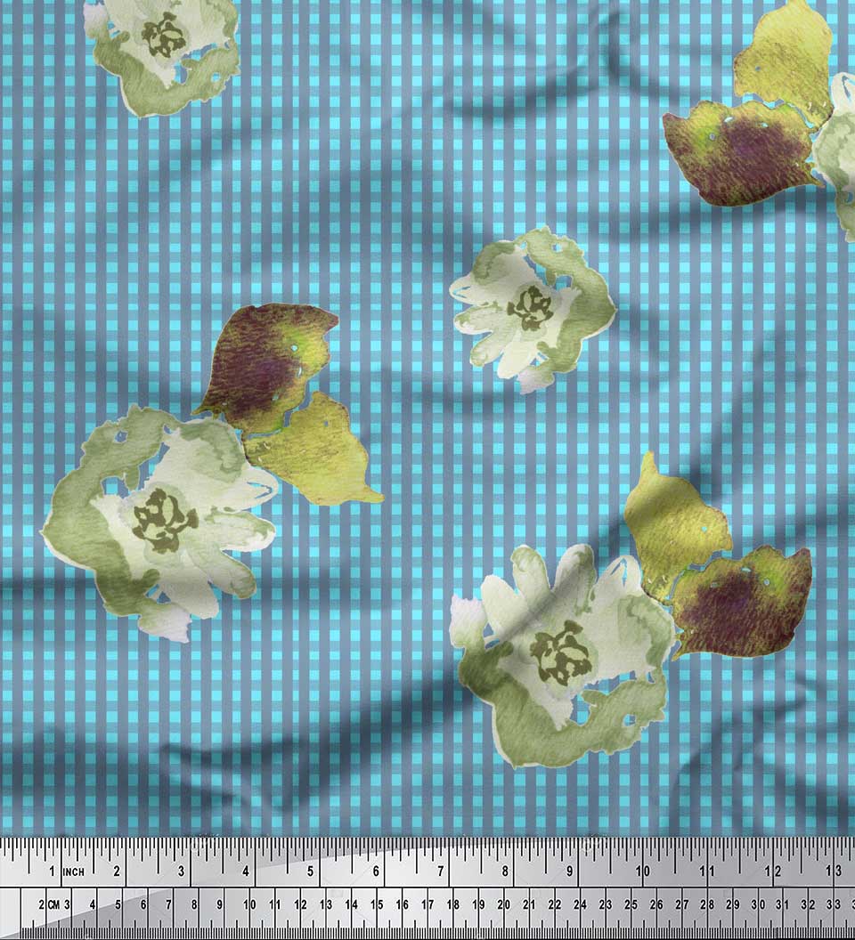 Soimoi Blue Japan Crepe Satin Fabric Watercolor Flower & Check Print Sewing Fabric metre 42 Inch 42 Inch Wide - Poly Crepe чёрный
Soimoi Blue Japan Crepe Satin Fabric Watercolor Flower & Check Print Sewing Fabric metre 42 Inch 42 Inch Wide - Poly Crepe чёрный