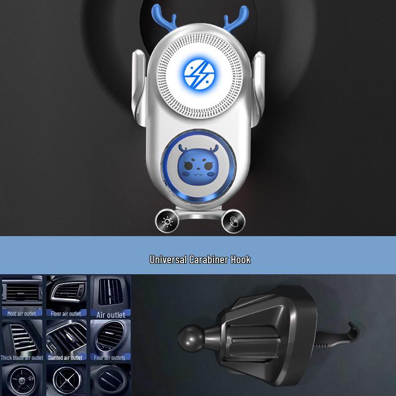 Electric Fast-Charging Wireless Car Phone Holder & Charger with Smart Induction
Electric Fast-Charging Wireless Car Phone Holder & Charger with Smart Induction