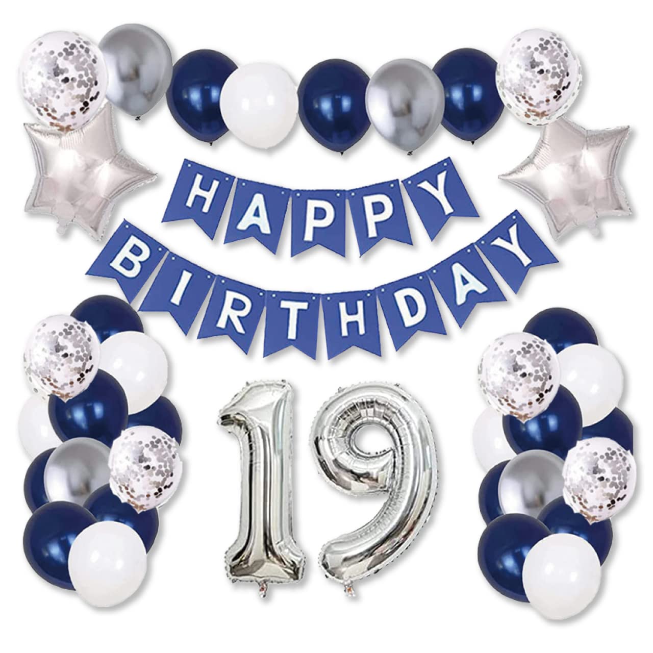 RERACO 19th Birthday Balloon Decoration Set Happy Birthday Balloon HAPPY BIRTHDAY Banner Boy Years (19 Old)
RERACO 19th Birthday Balloon Decoration Set Happy Birthday Balloon HAPPY BIRTHDAY Banner Boy Years (19 Old)